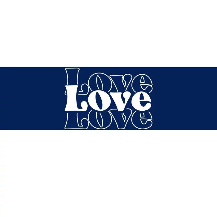 Love Retro Cute Gift Bumper Sticker