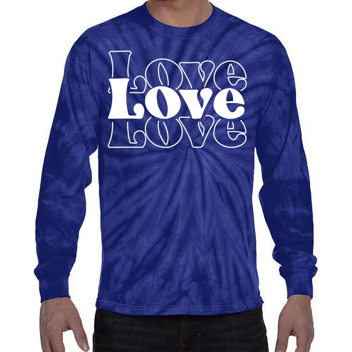 Love Retro Cute Gift Tie-Dye Long Sleeve Shirt