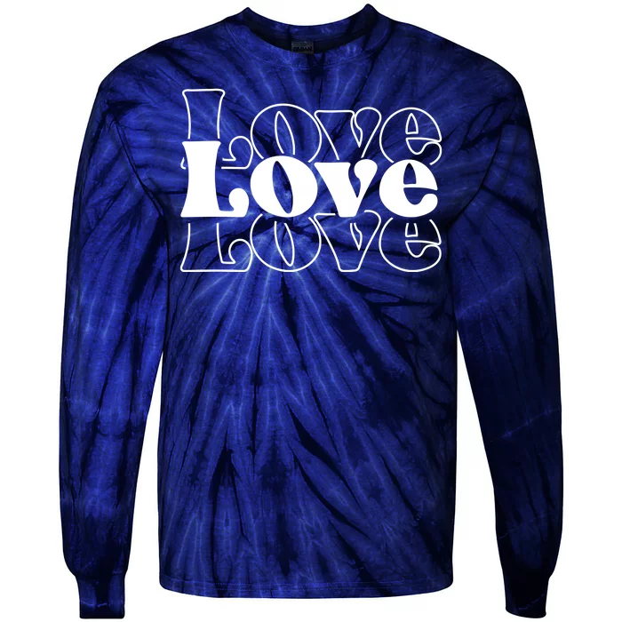 Love Retro Cute Gift Tie-Dye Long Sleeve Shirt