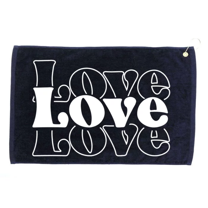 Love Retro Cute Gift Grommeted Golf Towel