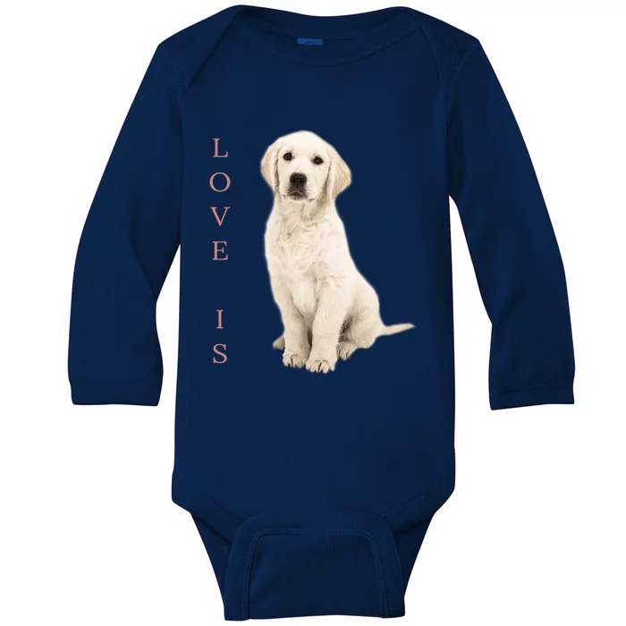 Labrador Retriever Cool Gift White Lab Dog Mom Gift Baby Long Sleeve Bodysuit