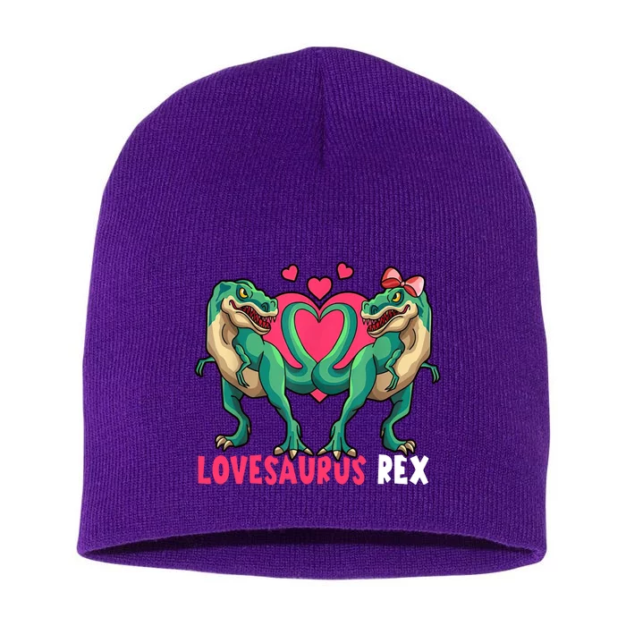 Lovesaurus Rex Cute Gift Short Acrylic Beanie