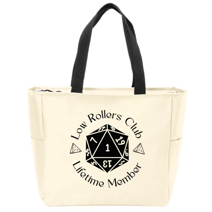 Low Rollers Club Design Zip Tote Bag