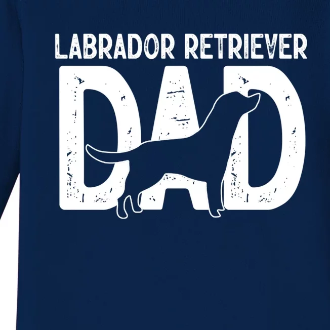 Labrador Retriever Dog Lab Dad Puppy Lover Father Cool Gift Baby Long Sleeve Bodysuit