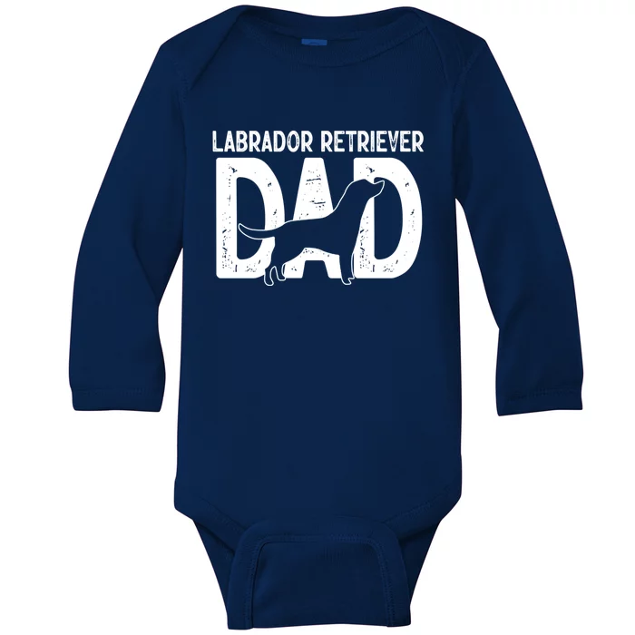 Labrador Retriever Dog Lab Dad Puppy Lover Father Cool Gift Baby Long Sleeve Bodysuit