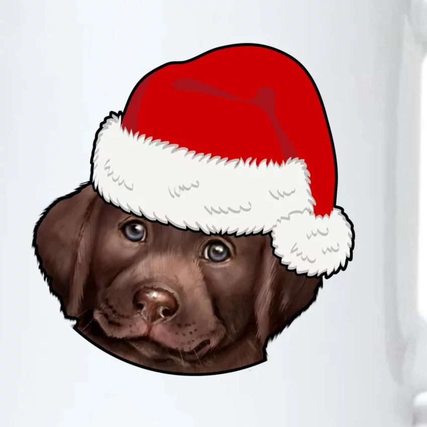 Labrador Retriever Dog Lover Funny Cute Hat Christmas Santa Great Gift Black Color Changing Mug