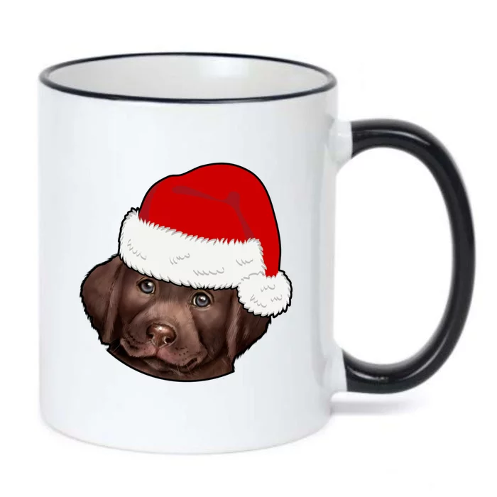 Labrador Retriever Dog Lover Funny Cute Hat Christmas Santa Great Gift Black Color Changing Mug