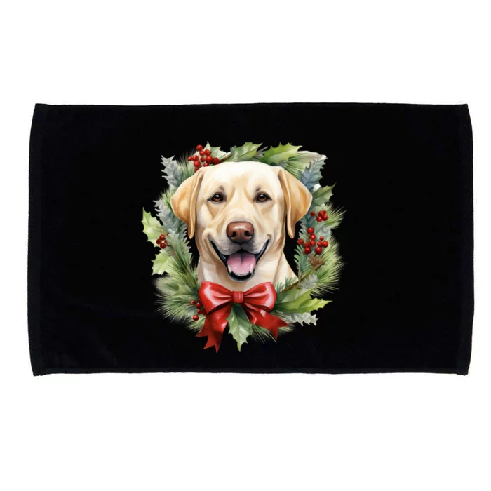 Labrador Retriever Dog Breed Christmas Canine Festive Spirit Gift Microfiber Hand Towel