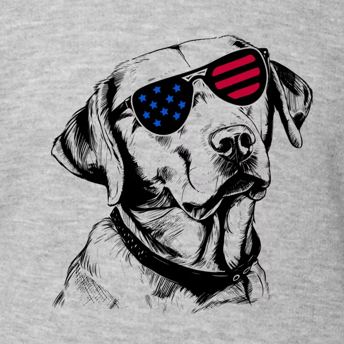 Labrador Retriever Dog 4th July America Usa Flag Gift Toddler Sweatshirt