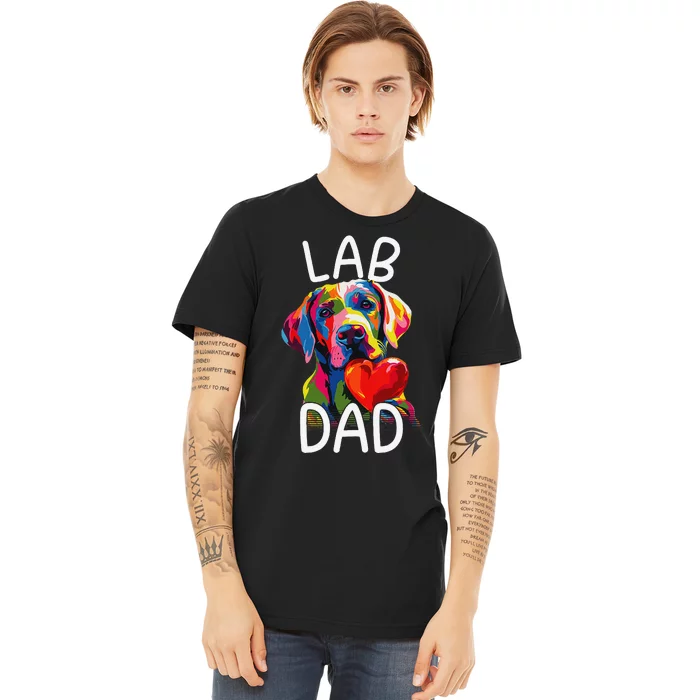 Labrador Retriever Dad Design Pop Art Lab Retriever Premium T-Shirt