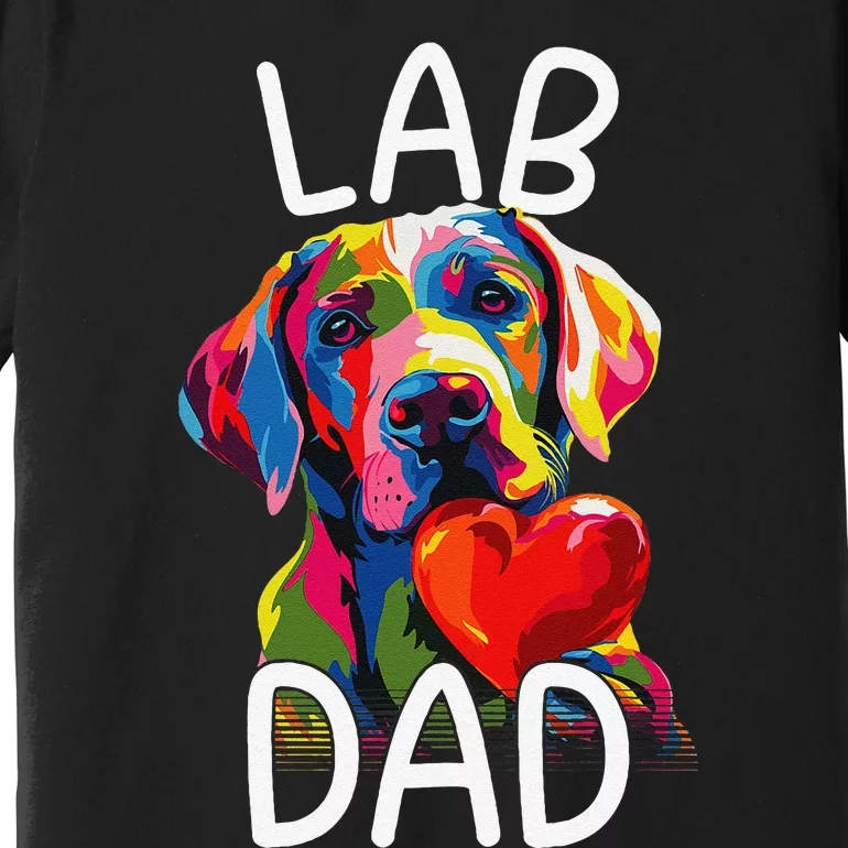 Labrador Retriever Dad Design Pop Art Lab Retriever Premium T-Shirt