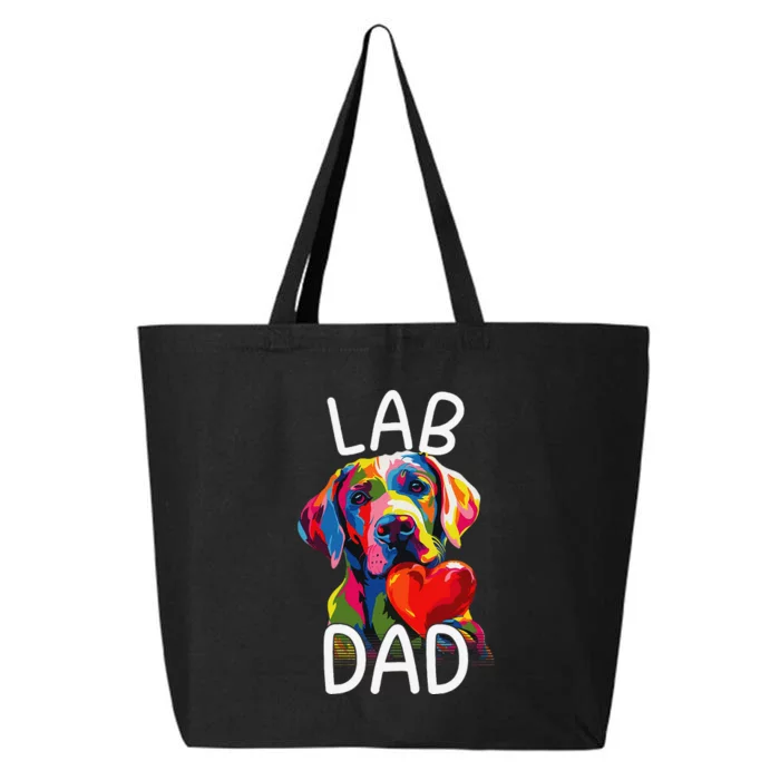 Labrador Retriever Dad Design Pop Art Lab Retriever 25L Jumbo Tote