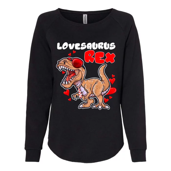 Lovesaurus Rex Dab Heart Dino Valentines Day Gift Womens California Wash Sweatshirt