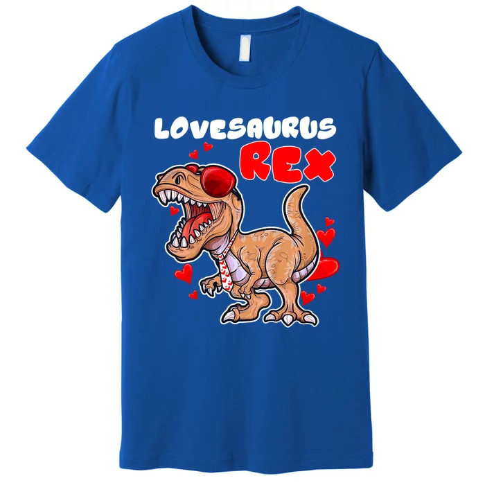 Lovesaurus Rex Dab Heart Dino Valentines Day Gift Premium T-Shirt