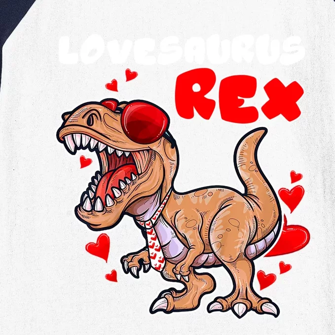 Lovesaurus Rex Dab Heart Dino Valentines Day Gift Baseball Sleeve Shirt