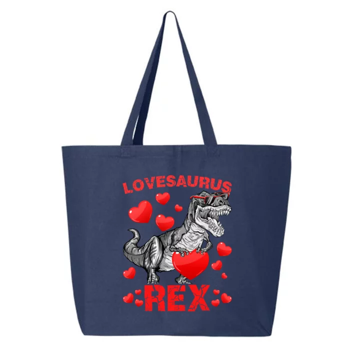 Lovesaurus Rex Dino Dinosaur Valentines Day Funny Gift 25L Jumbo Tote