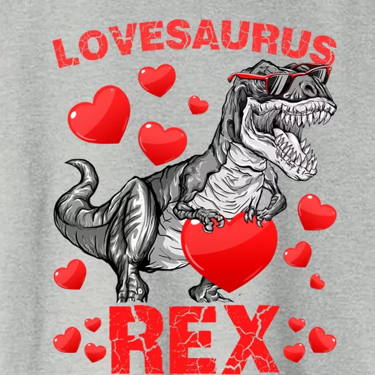 Lovesaurus Rex Dino Dinosaur Valentines Day Funny Gift Women's Crop Top Tee