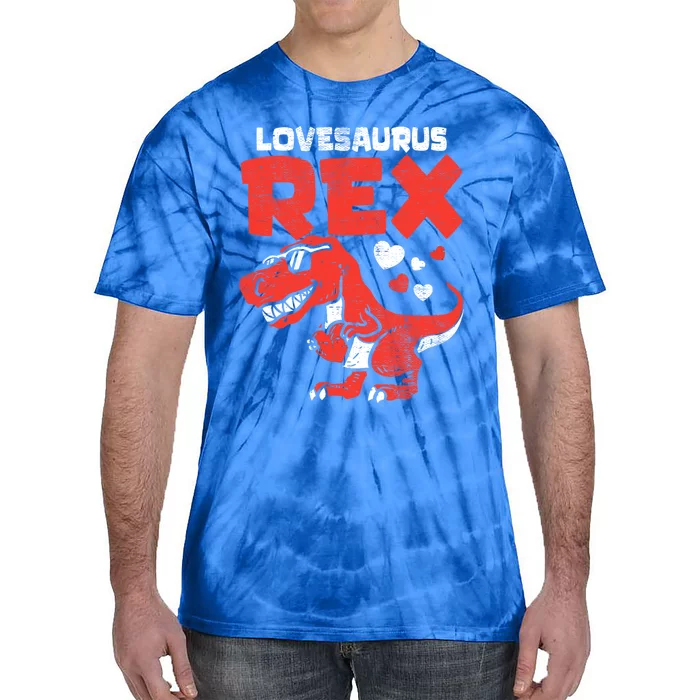 Lovesaurus Rex Dinosaur Dino Cute Valentines Day Meaningful Gift Tie-Dye T-Shirt