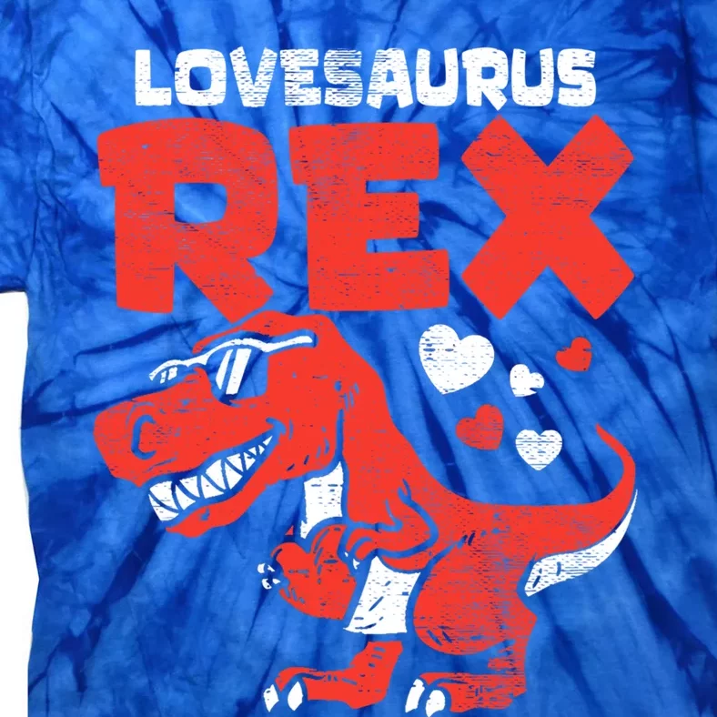 Lovesaurus Rex Dinosaur Dino Cute Valentines Day Meaningful Gift Tie-Dye T-Shirt