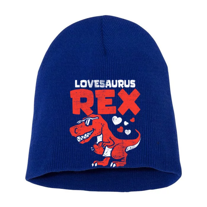 Lovesaurus Rex Dinosaur Dino Cute Valentines Day Meaningful Gift Short Acrylic Beanie