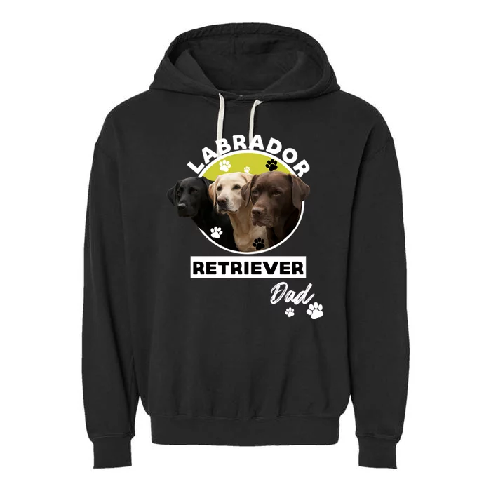 Labrador Retriever Dog Dad Garment-Dyed Fleece Hoodie