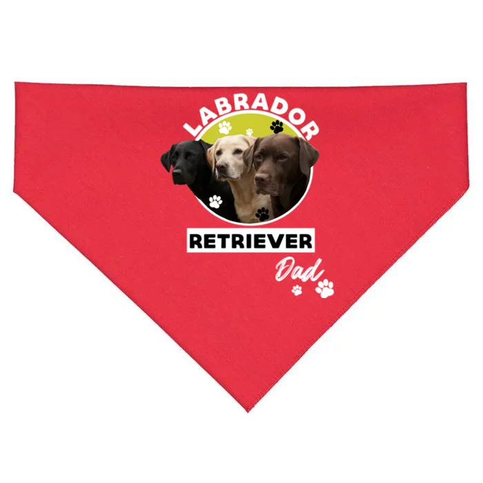 Labrador Retriever Dog Dad USA-Made Doggie Bandana