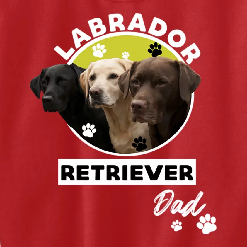 Labrador Retriever Dog Dad Kids Sweatshirt