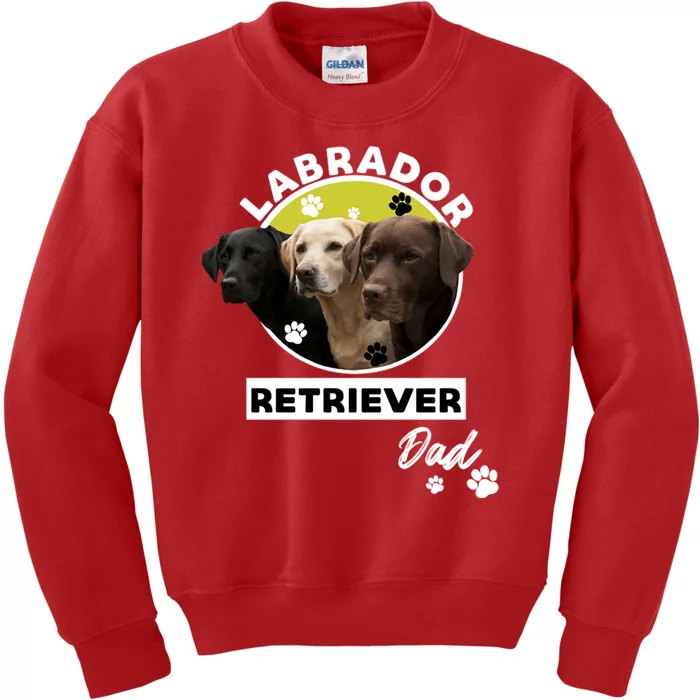 Labrador Retriever Dog Dad Kids Sweatshirt