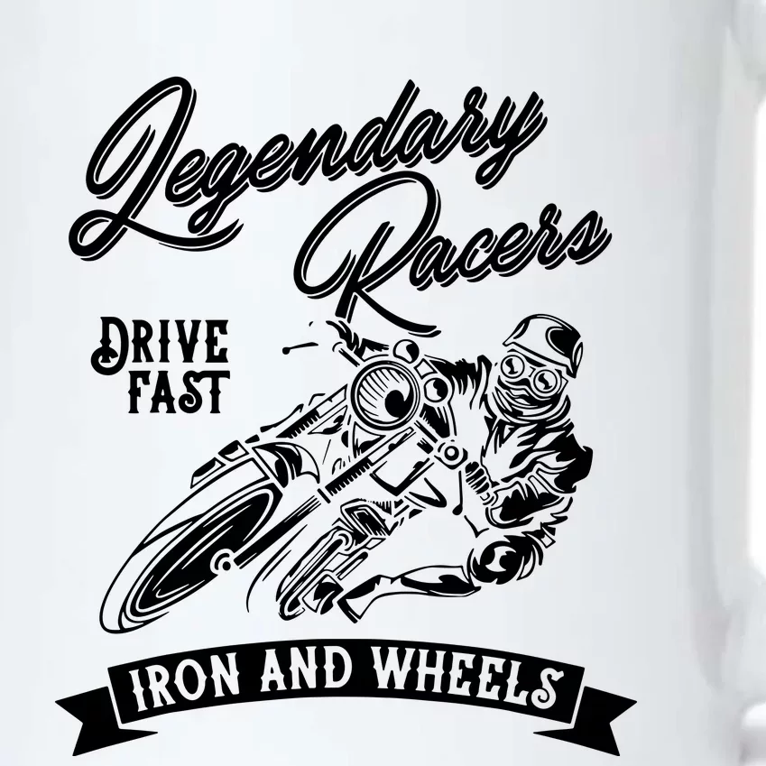 Legendary Racers Drive Iron Wheels Motorcycle Black Color Changing Mug