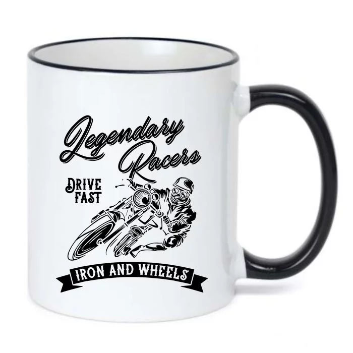 Legendary Racers Drive Iron Wheels Motorcycle Black Color Changing Mug