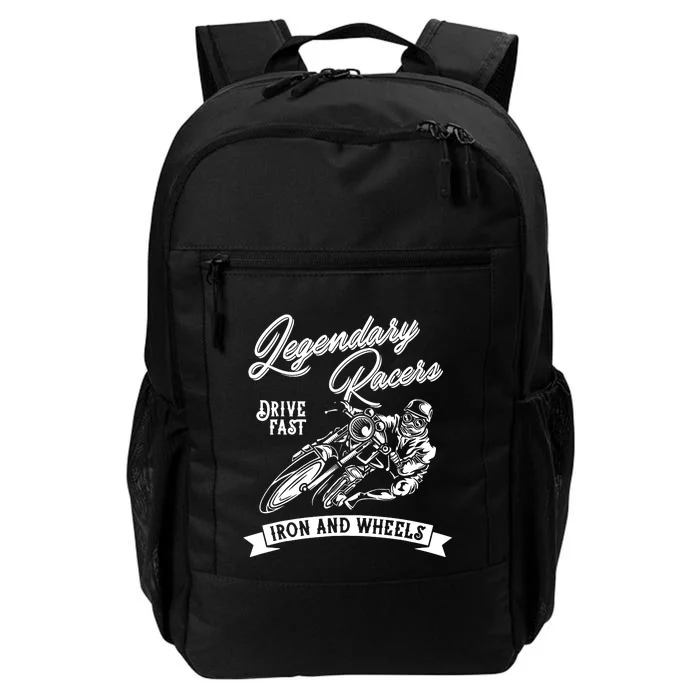 Legendary Racers Drive Iron Wheels Motorcycle Daily Commute Backpack