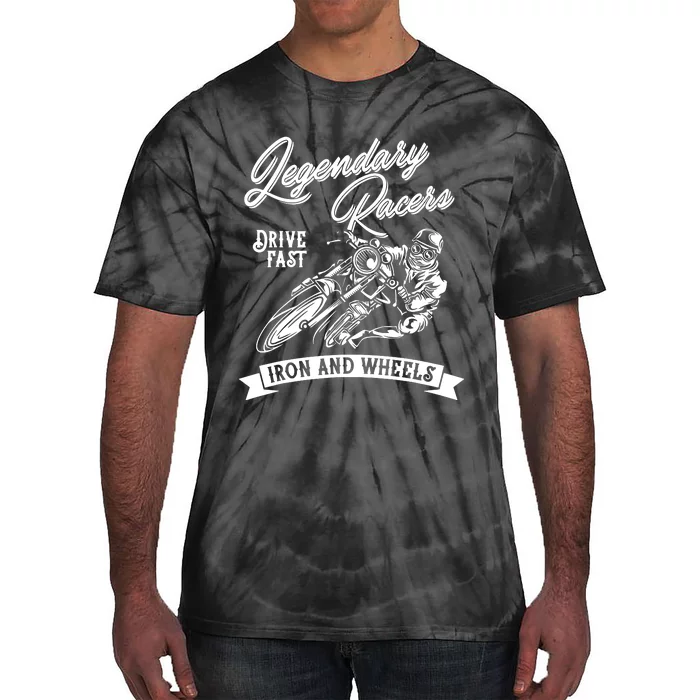 Legendary Racers Drive Iron Wheels Motorcycle Tie-Dye T-Shirt