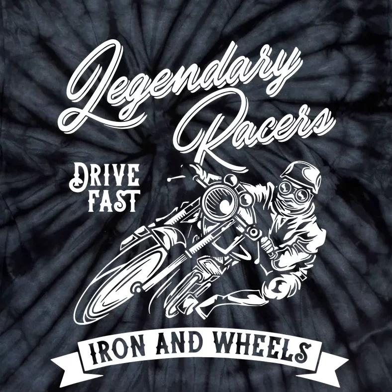 Legendary Racers Drive Iron Wheels Motorcycle Tie-Dye T-Shirt