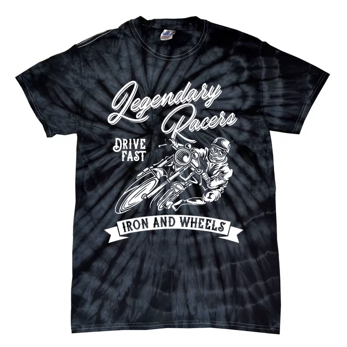 Legendary Racers Drive Iron Wheels Motorcycle Tie-Dye T-Shirt