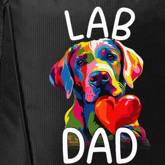 Labrador Retriever Dad Design Pop Art Lab Retriever City Backpack