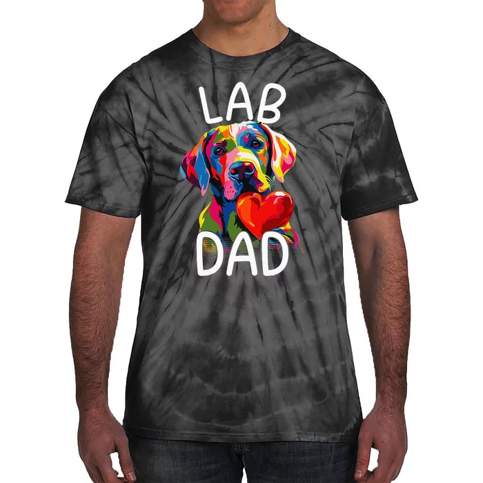 Labrador Retriever Dad Design Pop Art Lab Retriever Tie-Dye T-Shirt