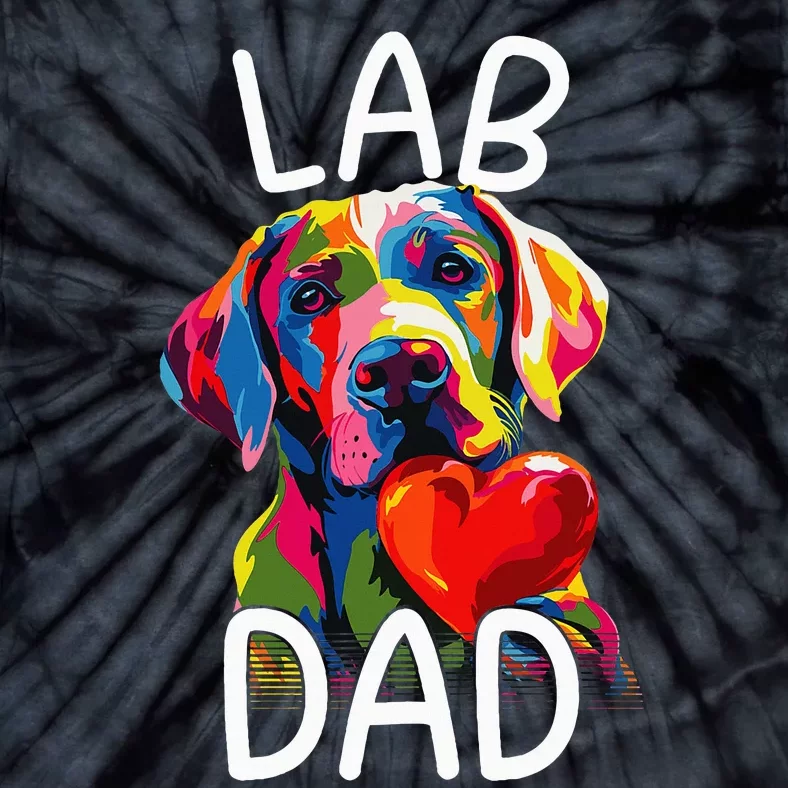 Labrador Retriever Dad Design Pop Art Lab Retriever Tie-Dye T-Shirt