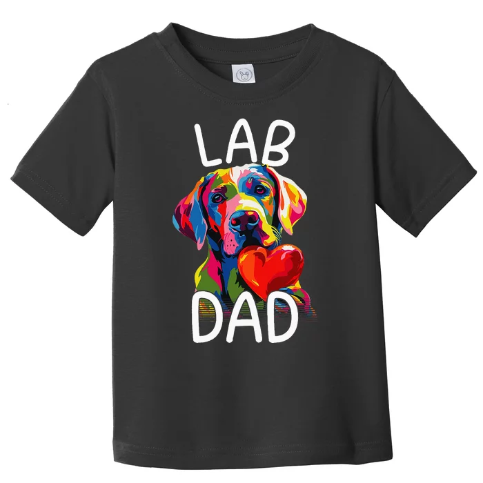 Labrador Retriever Dad Design Pop Art Lab Retriever Toddler T-Shirt