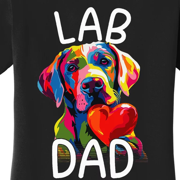 Labrador Retriever Dad Design Pop Art Lab Retriever Women's T-Shirt