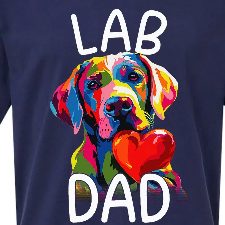 Labrador Retriever Dad Design Pop Art Lab Retriever Sueded Cloud Jersey T-Shirt