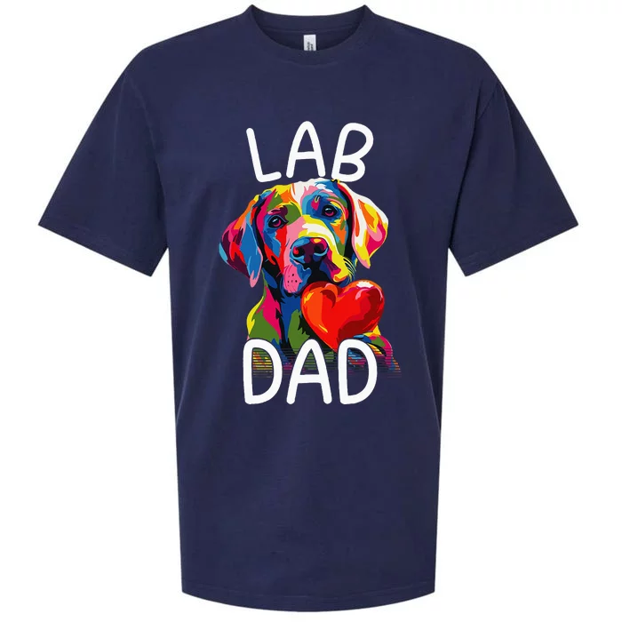 Labrador Retriever Dad Design Pop Art Lab Retriever Sueded Cloud Jersey T-Shirt