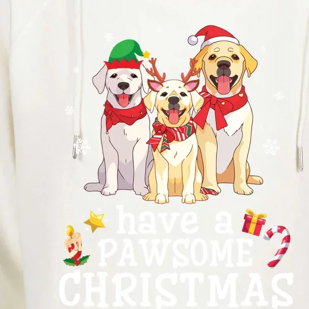 Labrador Retriever Dogs Merry Day Have A Pawsome Christmas Gift Womens Funnel Neck Pullover Hood