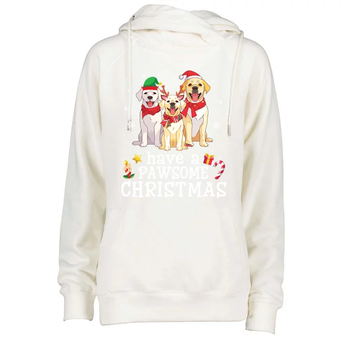 Labrador Retriever Dogs Merry Day Have A Pawsome Christmas Gift Womens Funnel Neck Pullover Hood