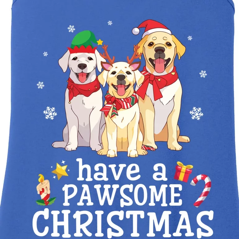 Labrador Retriever Dogs Merry Day Have A Pawsome Christmas Gift Ladies Essential Tank