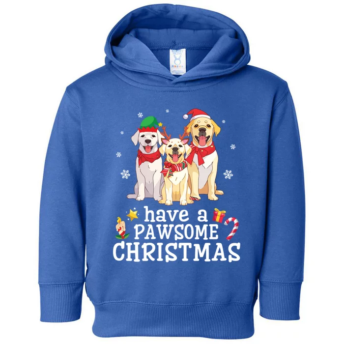 Labrador Retriever Dogs Merry Day Have A Pawsome Christmas Gift Toddler Hoodie