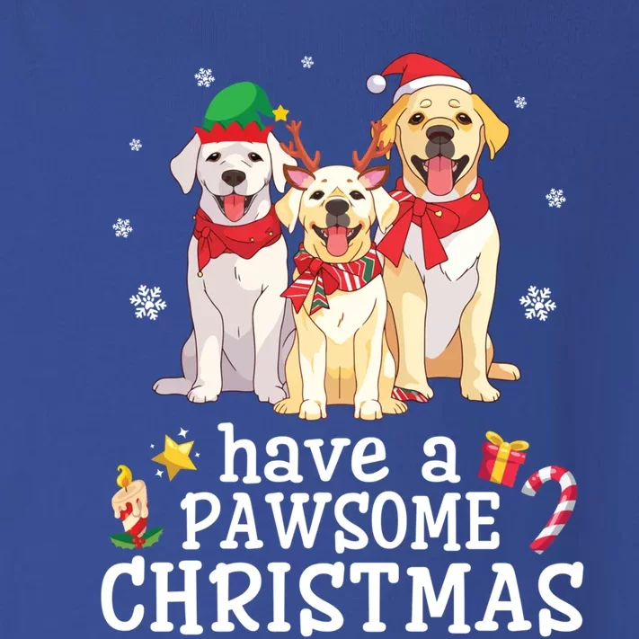 Labrador Retriever Dogs Merry Day Have A Pawsome Christmas Gift Toddler Long Sleeve Shirt