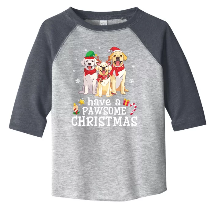 Labrador Retriever Dogs Merry Day Have A Pawsome Christmas Gift Toddler Fine Jersey T-Shirt