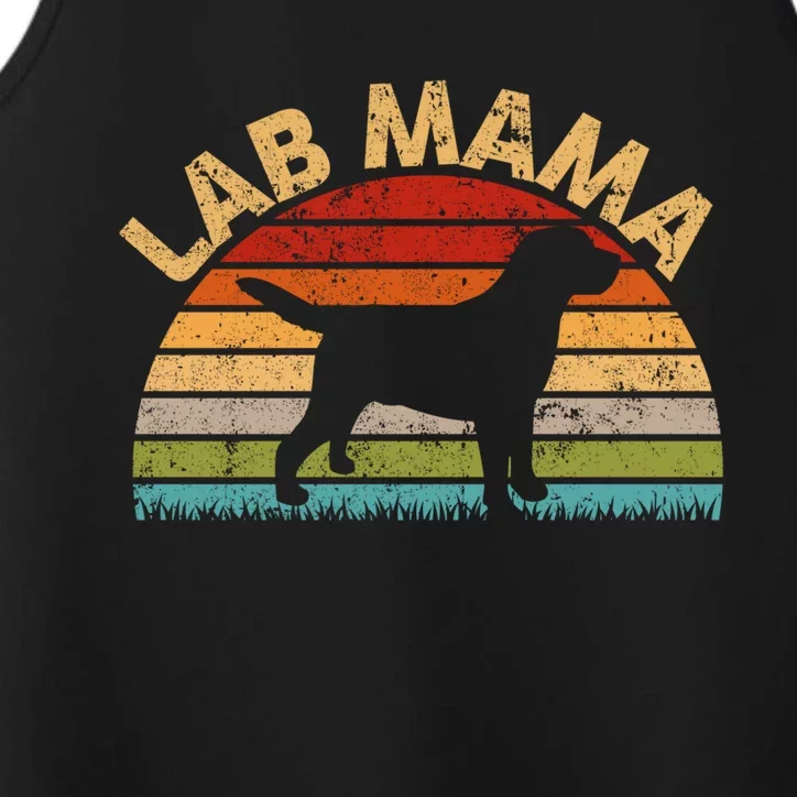 Labrador Retriever Dog Lover Great Gift Vintage Lab Mama Mother's Day Gift Performance Tank