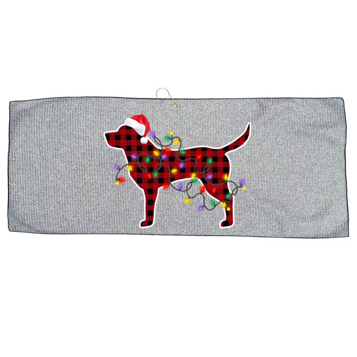 Labrador Retriever Dog Christmas Pajamas Xmas Gift Large Microfiber Waffle Golf Towel