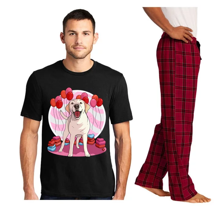 Labrador Retriever Dog Lover Heart Valentine Day Gift Pajama Set